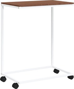 vidaXL Βοηθητικό Τραπέζι με Ρόδες Λευκό 55 x 35 x 70 εκ. Επεξ. Ξύλο
