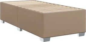 vidaXL Κρεβάτι Boxspring με Στρώμα Καπουτσίνο 80x200 εκ. Συνθ. Δέρμα