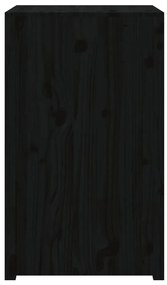Ντουλάπι Κουζίνας Εξ. Χώρου Μαύρο 55x55x92 εκ Μασίφ Ξύλο Πεύκου - Μαύρο