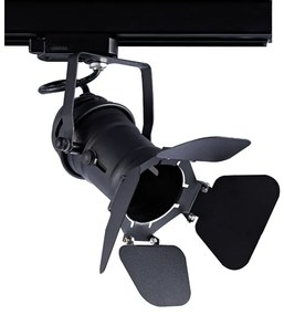 Σποτ Ράγας 1xGU10 Τριφασικό IP44 Ρυθμιζόμενο 23,5cm ACA-244TLB4W-Μαύρο 244TLB4W