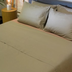 Σεντόνια King Size (Σετ) Naf-Naf Hue Laurel Oak - Warm Taupe