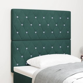vidaXL Βελούδινο Κεφαλάρι Argyle Σκούρο πράσινο 100 cm Βελούδο