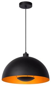 Φωτιστικό Κρεμαστό Lucide 45496-01-30 SIEMON Μαύρο Ματ (Black Mat)|Χρυσό Χρώμα (Gold Coloured)