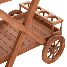 Δίσκος Σερβιρίσματος Σε Τρόλεϋ ALFRED C4579 Ξύλο Teak Φυσικό 86x56x80Υ εκ. 86x56x80 εκ.