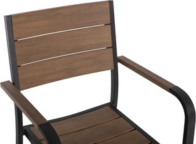ΠΟΛΥΘΡΟΝΑ ΑΛΟΥΜΙΝΙΟΥ SAGA ΜΑΥΡΗ ΜΕ POLYWOOD HM5127.03 56x55x85,5Yεκ.