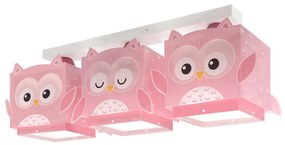 Little Pink Owl τρίφωτο φωτιστικό (64483) Ango