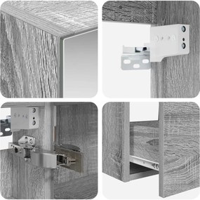 vidaXL Σετ Επίπλων Μπάνιου 5 pcs Γκρι Sonoma