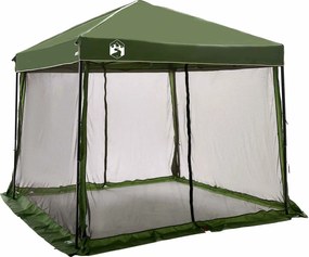 vidaXL Σετ Σκηνών Κατασκήνωσης 2 pcs Πράσινο Ταφτάς και Υφάσματα