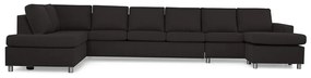 Γωνιακός Καναπές Scandinavian Choice C163, Ασημί, Ανθρακί, 407x199x80cm, Πόδια: Μέταλλο | Epipla1.gr
