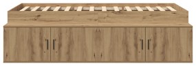 vidaXL Κρεβάτι Αποθήκευσης Ξυλείας Artisan 90x200 εκ