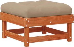 vidaXL Υποπόδιο κήπου Στερεό πεύκο Κερωμένο Καφέ