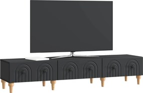 vidaXL Ντουλάπι TV Μαύρο 147 x 34,5 x 30 εκ Επεξεργασμένο Ξύλο