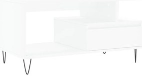 vidaXL Τραπεζάκι Σαλονιού Λευκό 90 x 49 x45 εκ. από Επεξεργασμένο Ξύλο