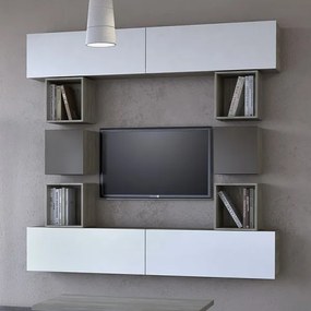 Intrahome Σύνθεση σαλονιού "SMART 8A" σε χρώμα σταχτί-λευκό Intrahomesa-00652650