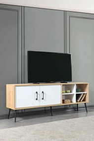 Έπιπλο Τηλεόρασης Sapphire Δρυς / Λευκό SODE 160x35x20