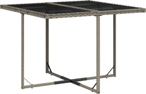 vidaXL Σετ Τραπεζαρίας Κήπου 9 τεμ. Γκρι Συνθ. Ρατάν με Μαξιλάρια