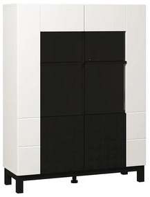 Showcase Sarthe 2K VS2 White - Black - White Matt - Black Matt 96x35x128 cm 96x35x128 εκ.