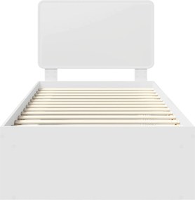 vidaXL Σκελετός Κρεβατιού Λευκό 75 x 190 cm Στερεά ξυλεία πεύκου