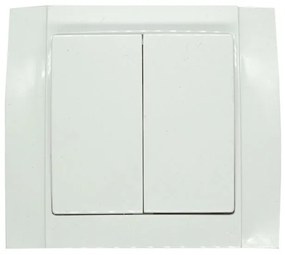 Διακόπτης διπλός λευκός Songrui - Wall switch