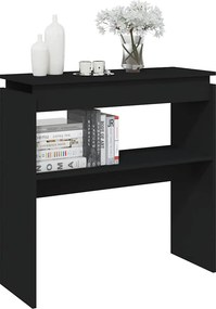 vidaXL Τραπεζάκι Κονσόλα Μαύρο 80 x 30 x 80 εκ. από Επεξ. Ξύλο