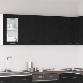 vidaXL Κρεμαστά Ντουλάπια - 2 Πακέτο - Μαύρη Δρυς, 100x31x60 εκ - Φτιαγμένο από Επεξεργασμένο Ξύλο