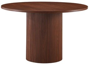 Τραπέζι Mesa pakoword MDF σε καρυδί απόχρωση Φ120x75εκ 120x120x75 εκ.