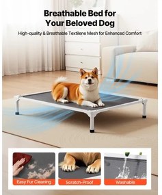 VEVOR Elevated Dog Bed for Large Dogs Portable Raised Dog Cot with Teslin Mesh L