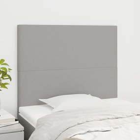 vidaXL Κεφαλάρι Ανοιχτό Γκρι 100x5x118/128 εκ. Ύφασμα