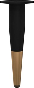 vidaXL Πόδια Επίπλων 12 pcs Μαύρο και Χρυσό Ø 40 x 98 mm Σίδερο