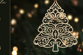 Σετ των 3 Intra απο ξύλο plywood 3mm-4mm πάχος Χριστουγεννιάτικο Στολίδι | | Δίασταση 8x8 cm INTRAFABR-109600403