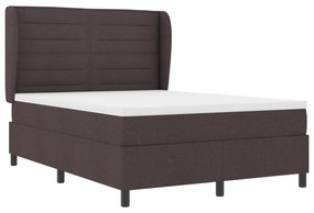 vidaXL Κρεβάτι με Στρώμα Καφέ 160x200 εκ. Υφάσματος