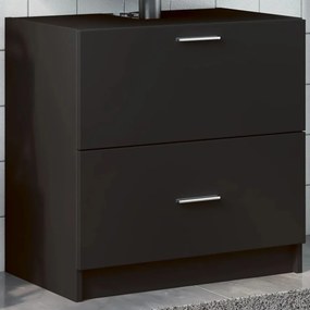 vidaXL Ντουλάπι Νιπτήρα Μαύρο 59x37x59 εκ. Επεξεργασμένο Ξύλο