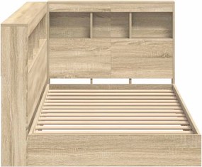 vidaXL Κρεβάτι Βιβλιοθήκης Δρύς Sonoma 75 x 190 cm Επεξεργασμένο ξύλο
