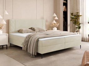 Επενδυμένο Κρεβάτι Portes-Μπεζ-180 x 200
