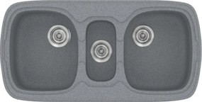 Sanitec Classic 303 (96×51) - Γρανιτένιος νεροχύτης - Metallic SILVER