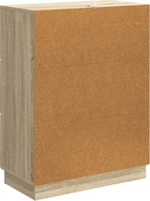 vidaXL Πλαϊνό γραφείο με συρτάρι Sonoma Δρυς 66 x 34,5 x 87 εκ.