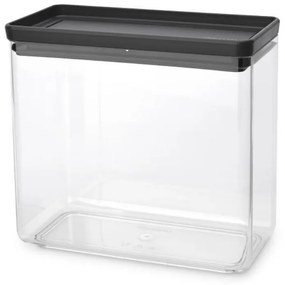 Κουτί αποθήκευσης Brabantia Tasty+ Stackable 1008875, 3,5 l, Σφραγισμένο με σιλικόνη, χωρίς BPA, Σκούρο γκρι