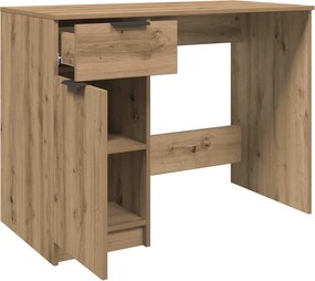 vidaXL Γραφείο Αρτισιανή Δρυς 100x50x75 εκ. από Επεξεργασμένο Ξύλο