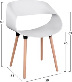 ΣΕΤ ΤΡΑΠΕΖΑΡΙΑΣ 5ΤΜΧ MAGGIE HM21186 MDF TOP & ΠΟΛΥΠΡΟΠΥΛΕΝΙΟ ΣΕ ΛΕΥΚΟ ΧΡΩΜΑ