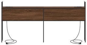 vidaXL Κεφαλάρι Αποθήκης Καφέ δρυς 180 cm Επεξεργασμένο ξύλο