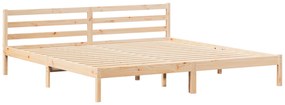 vidaXL Κρεβάτι  με Κεφαλάρι 200x220 εκ. Μασίφ Ξύλο Πεύκου