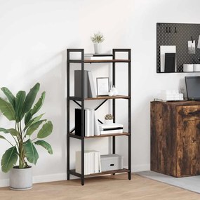 vidaXL Ράφι Βιβλίων Καπνιστό Δρύς 56 x 34 x 133,5 εκ