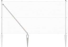 vidaXL Στύλος Περιφράξεων Ασημί 10 x 1,4 μ (16 x 16 mm δικτύωμα)