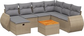 vidaXL Patio Sofa Set Μίξη μπεζ και ανοιχτό γκρι