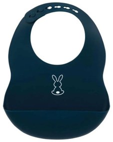 Σαλιάρα N877022 Σιλικόνης 20x27cm Dark Blue Nattou Silicone