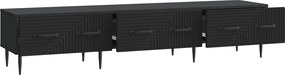 vidaXL Ντουλάπι TV Μαύρο 147 x 34,5 x 30 εκ Επεξεργασμένο Ξύλο