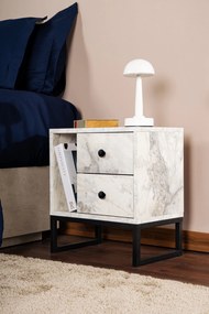 Κομοδίνο Μάρμαρο Freesia / Μαύρο MIVAS 45,2x29,5x50