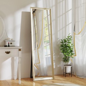 Ολόσωμος καθρέφτης, ευέλικτη τοποθέτηση, 160 x 50 cm, χρυσός τόνος