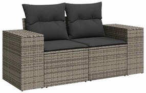 vidaXL Σετ Καναπέ Κήπου 10 pcs Γκρι συνθετικό ρατάν