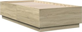 vidaXL Πλαίσιο Κρεβατιού Sonoma Δρυς 75 x 190 εκ. Επεξεργασμένο Ξύλο
